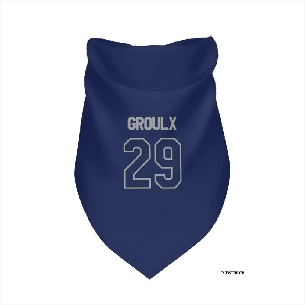 Toronto Maple Leafs Bo Groulx Blue Gray Pet Bandana for Dog & Cat