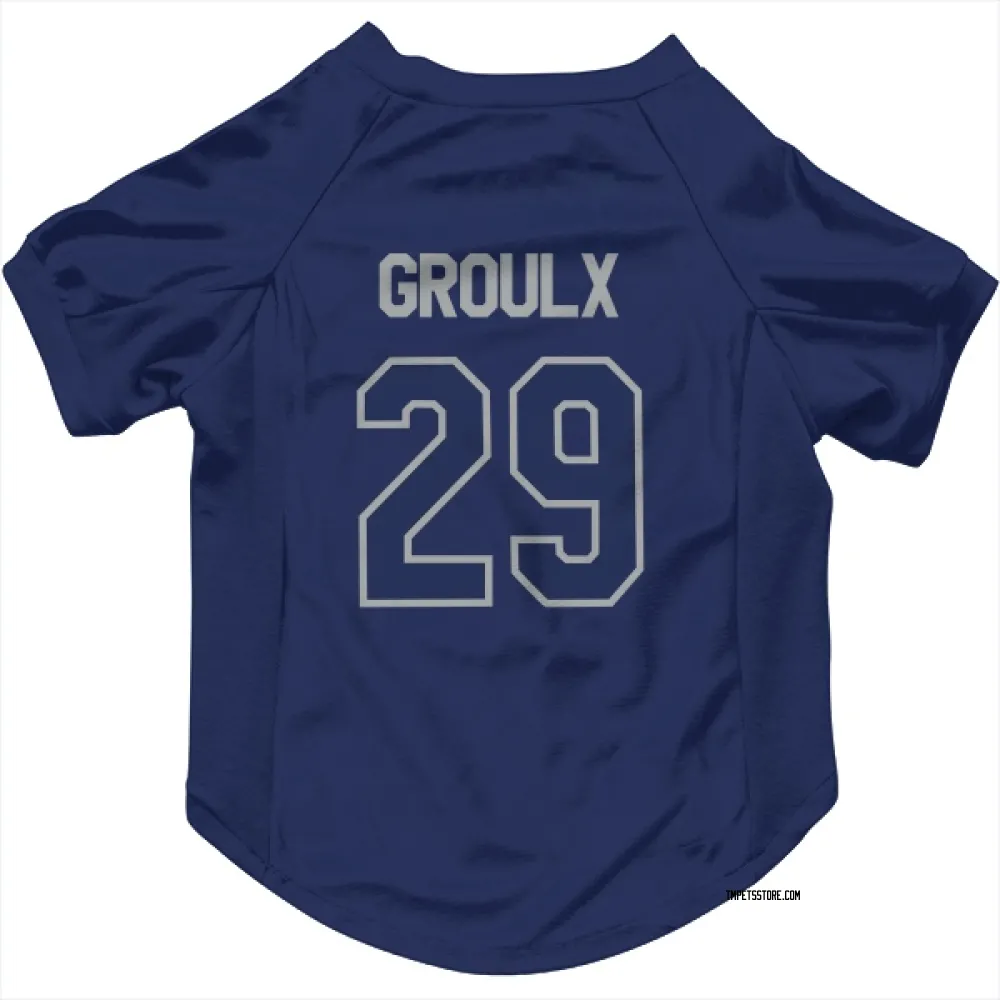 Toronto Maple Leafs Bo Groulx Blue Gray Pet Jersey for Dog & Cat