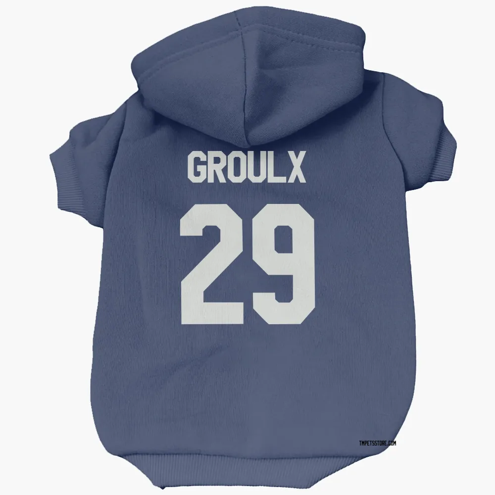 Toronto Maple Leafs Bo Groulx Blue Pet Hoodie for Dog & Cat