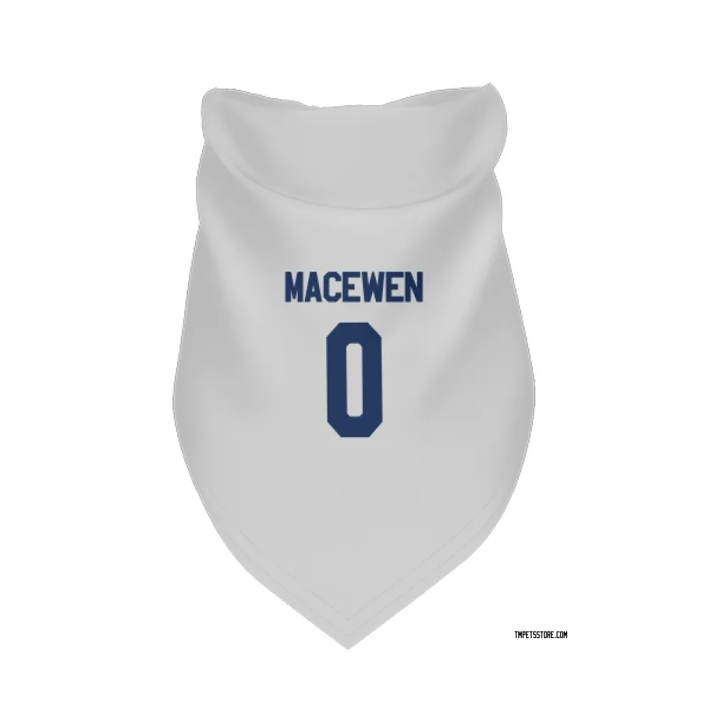 Toronto Maple Leafs Zack MacEwen White Pet Bandana for Dog & Cat