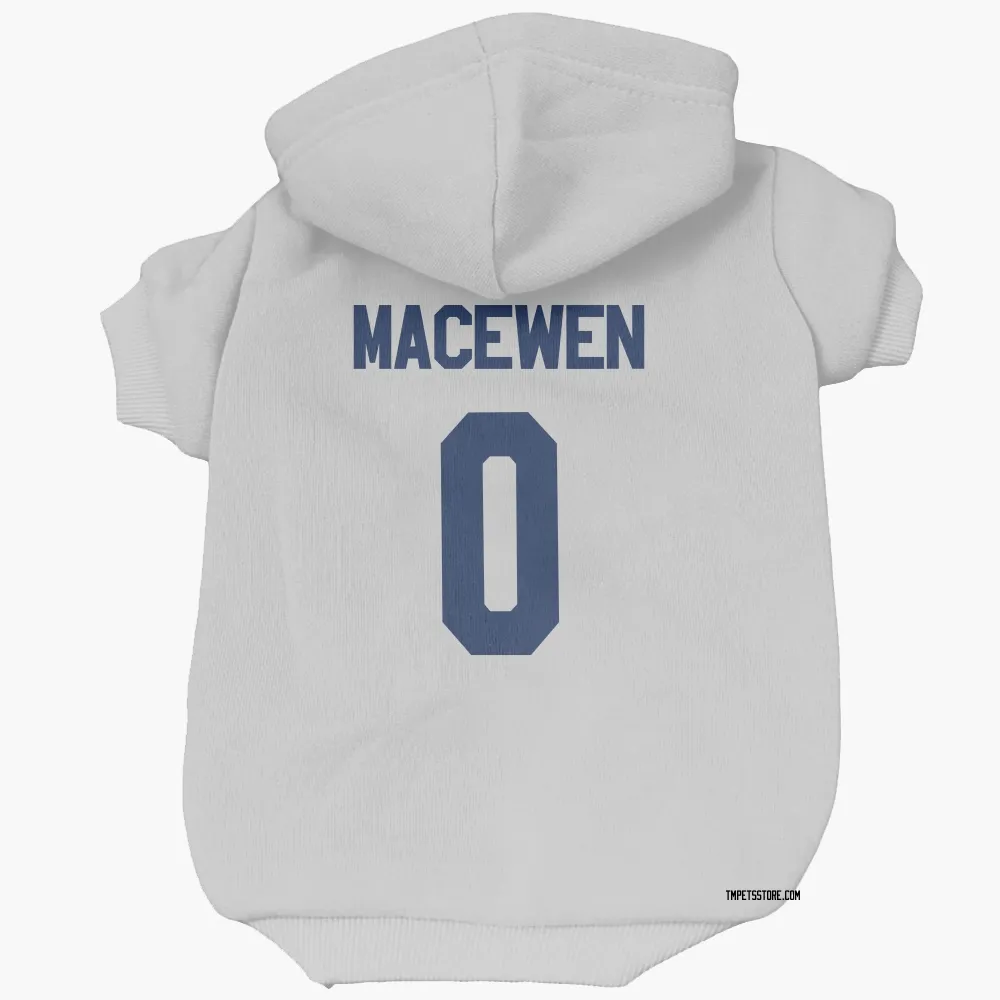 Toronto Maple Leafs Zack MacEwen White Pet Hoodie for Dog & Cat