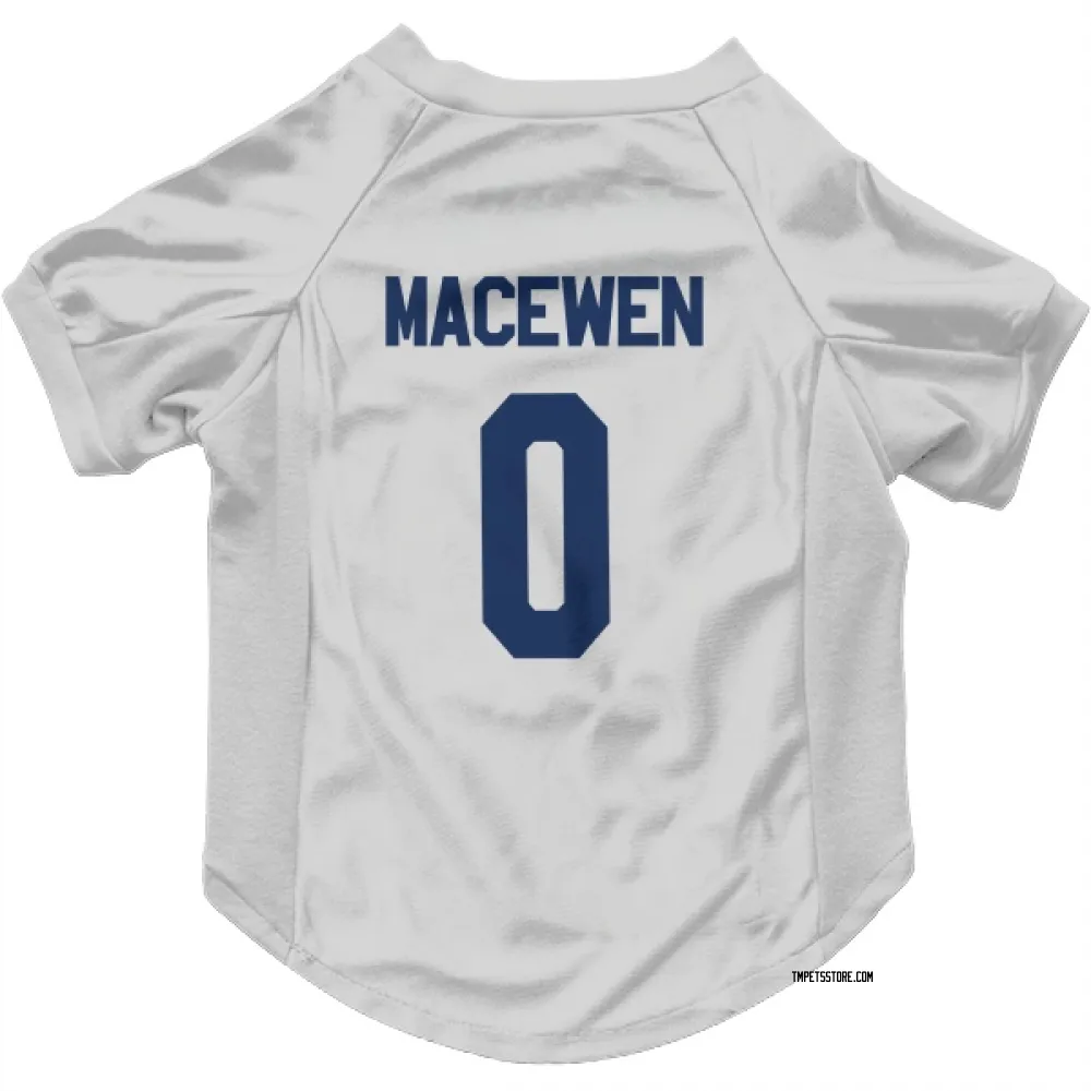 Toronto Maple Leafs Zack MacEwen White Pet Jersey for Dog & Cat