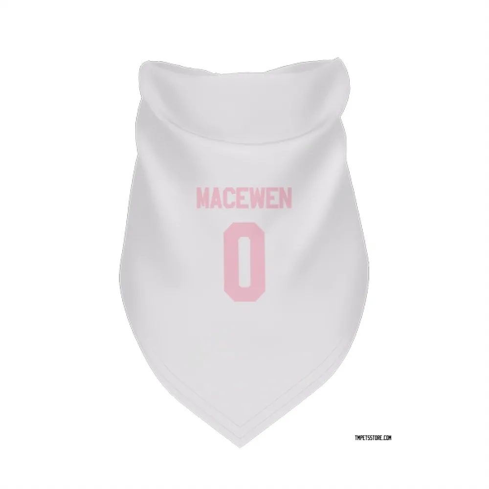 Toronto Maple Leafs Zack MacEwen White Pink Pet Bandana for Dog & Cat